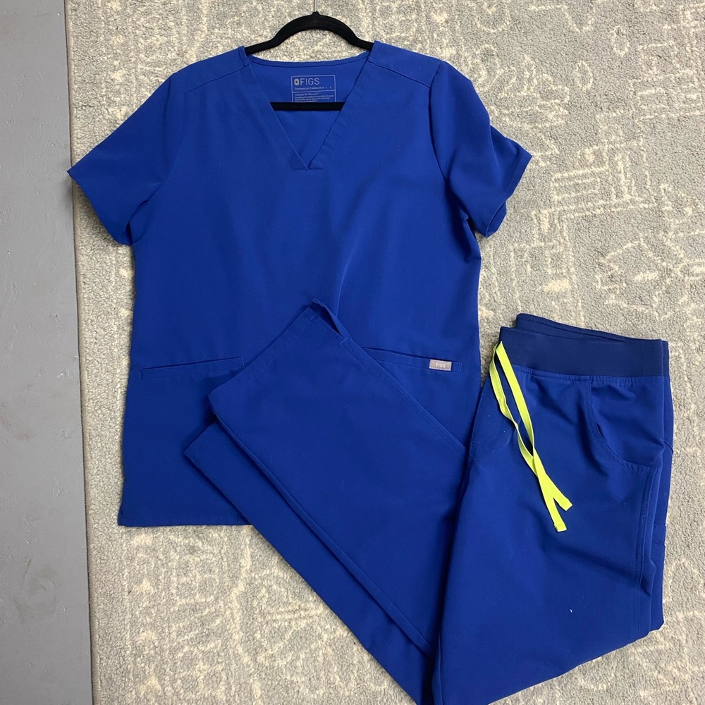 FIG electric blue scrubs
